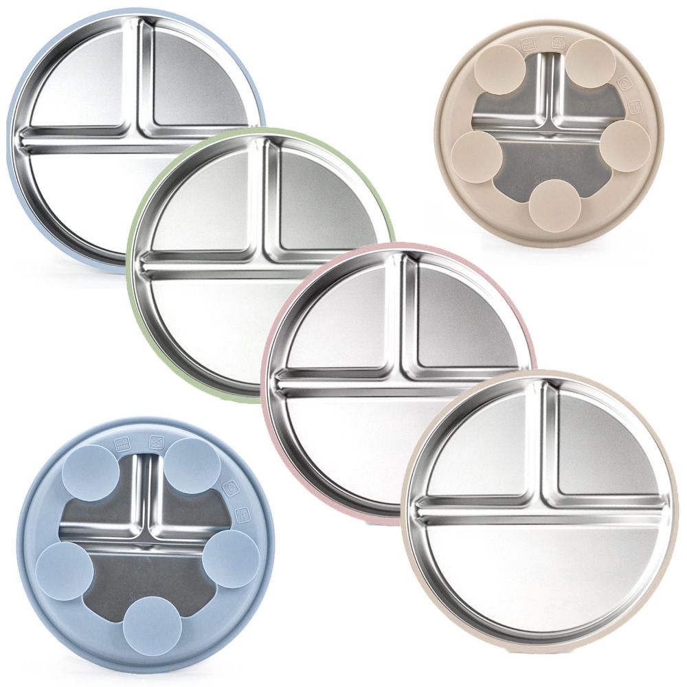 Plate Suction Toddler - Novo Prato Infantil de Aço Inoxidável