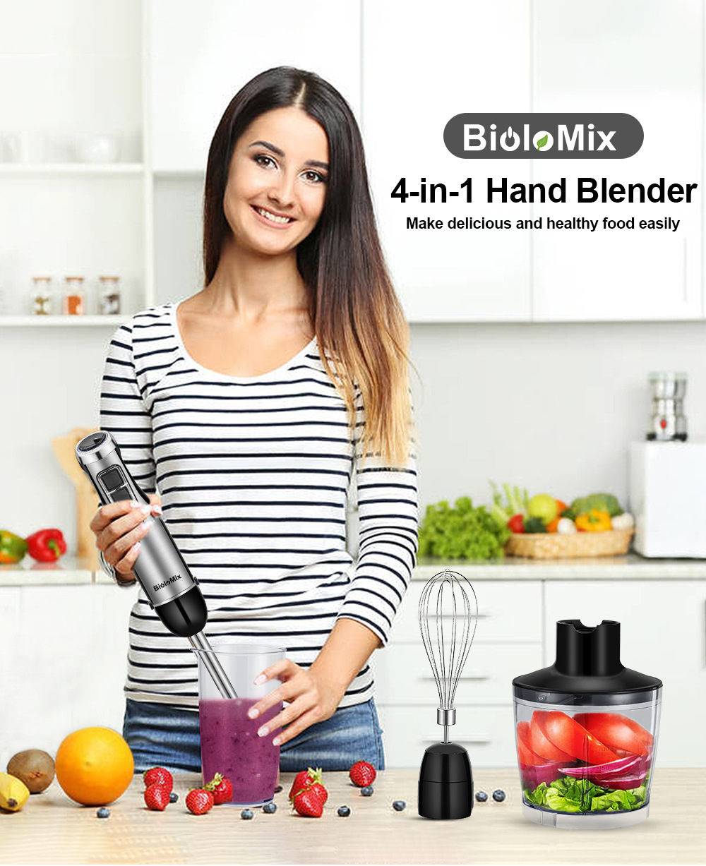 Baby Food Hand Blender - Liquidificador de Mão Multifuncional, Processador de