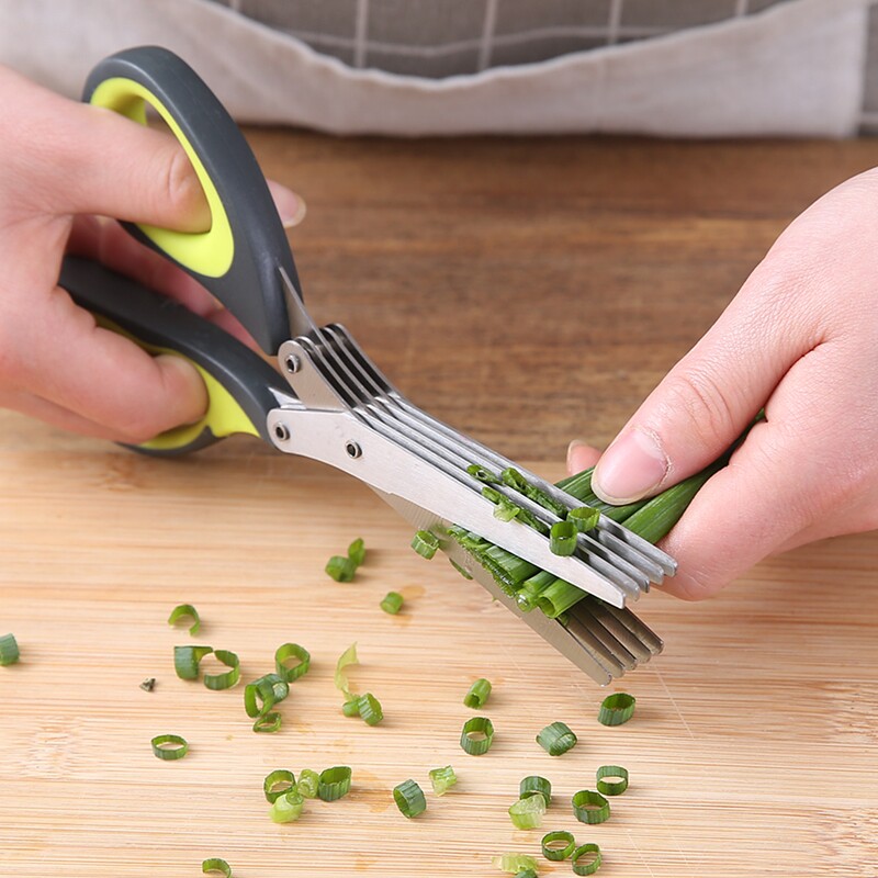 Baby Food Scissors - Tesoura para Cebolinha Picada, Tesoura de