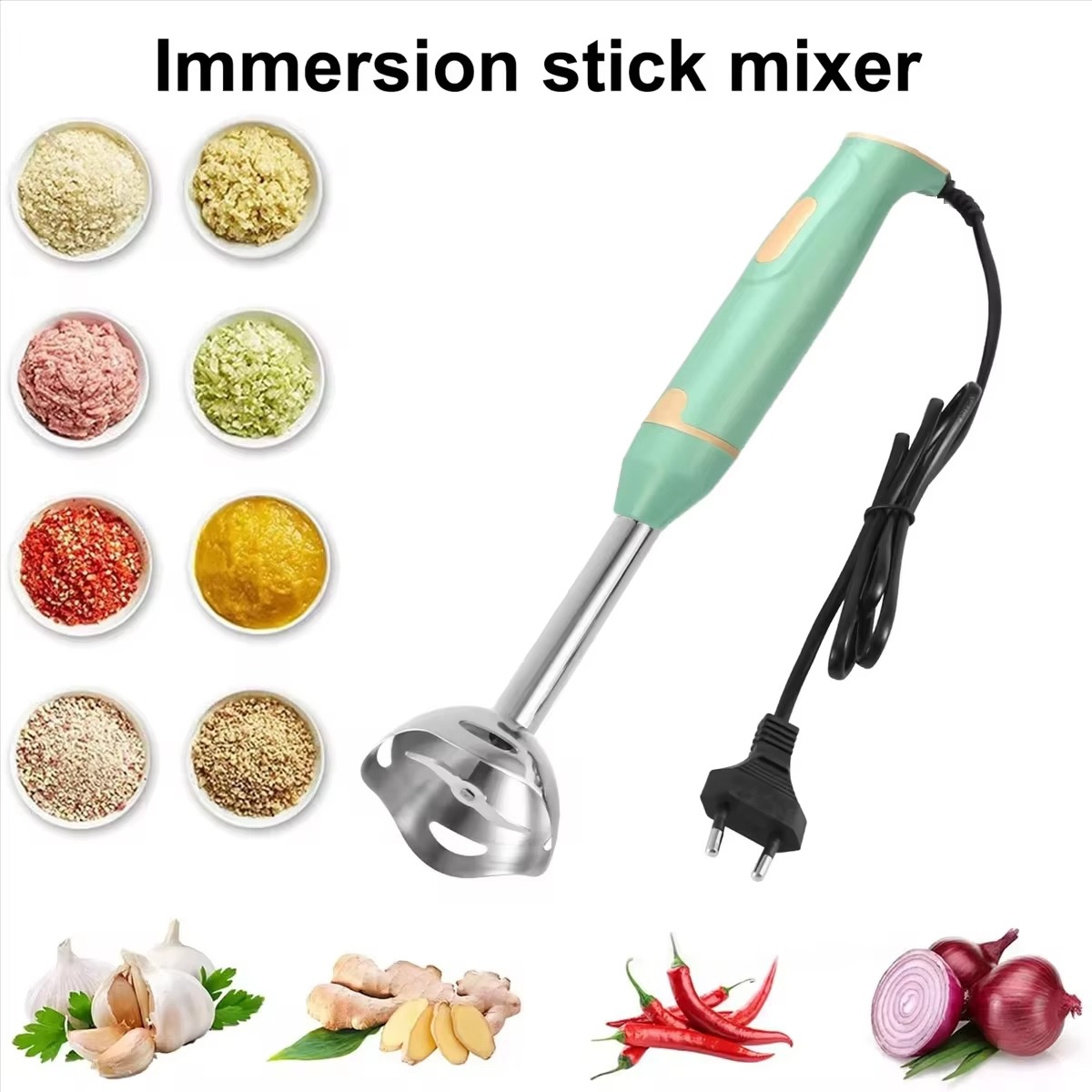 Baby Food Hand Blender - Misturador de Mão Elétrico para Alimentos,