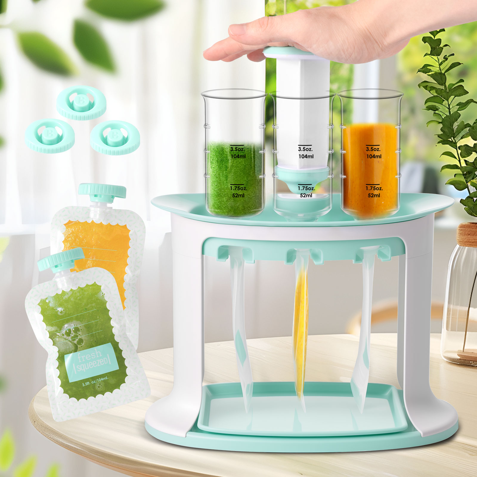 Estação de aperto para bebê, f - Baby Food Pouches 1 Year Old avaliação e preço