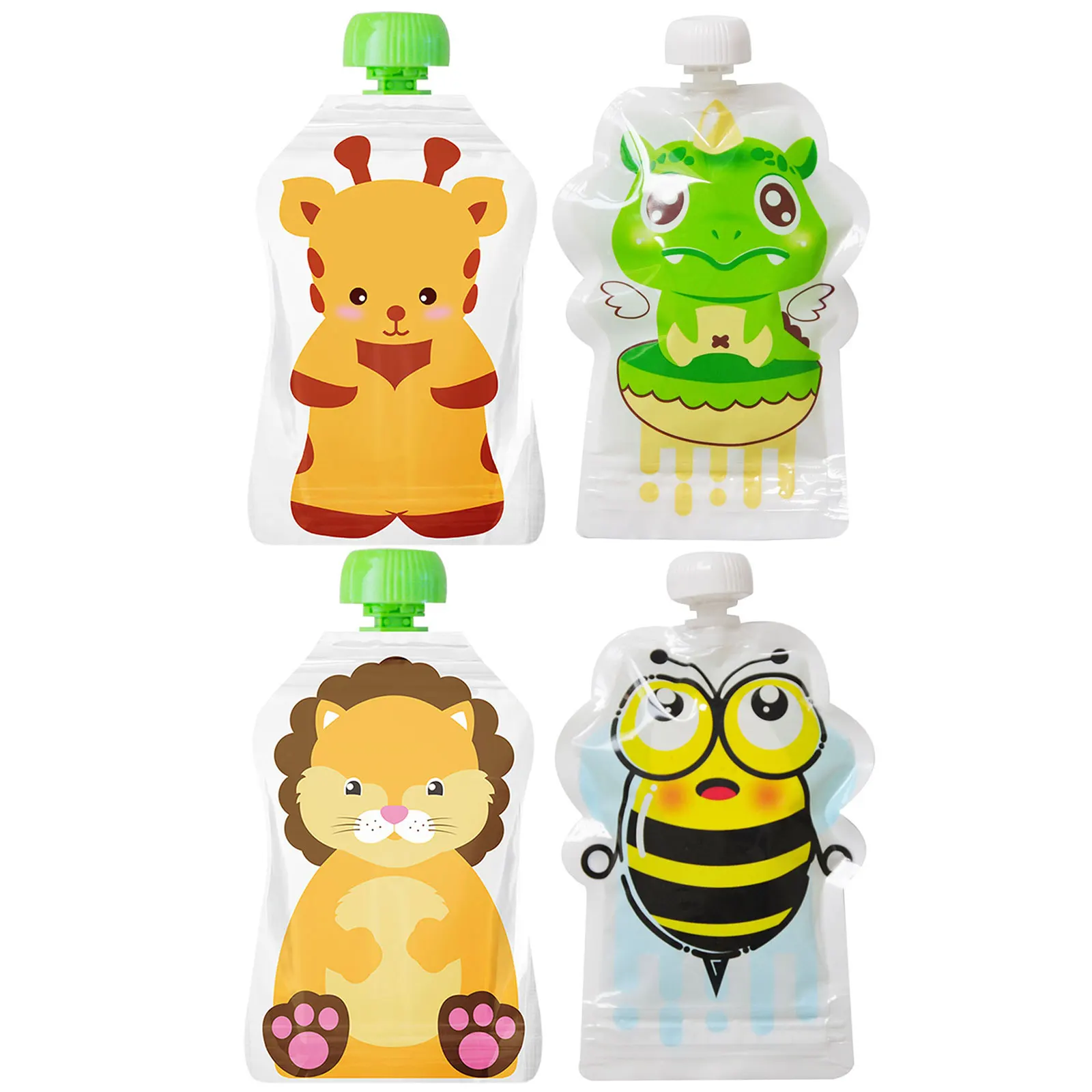 4 pçs saco de armazenamento de - Baby Food Reusable Pouches avaliação e preço
