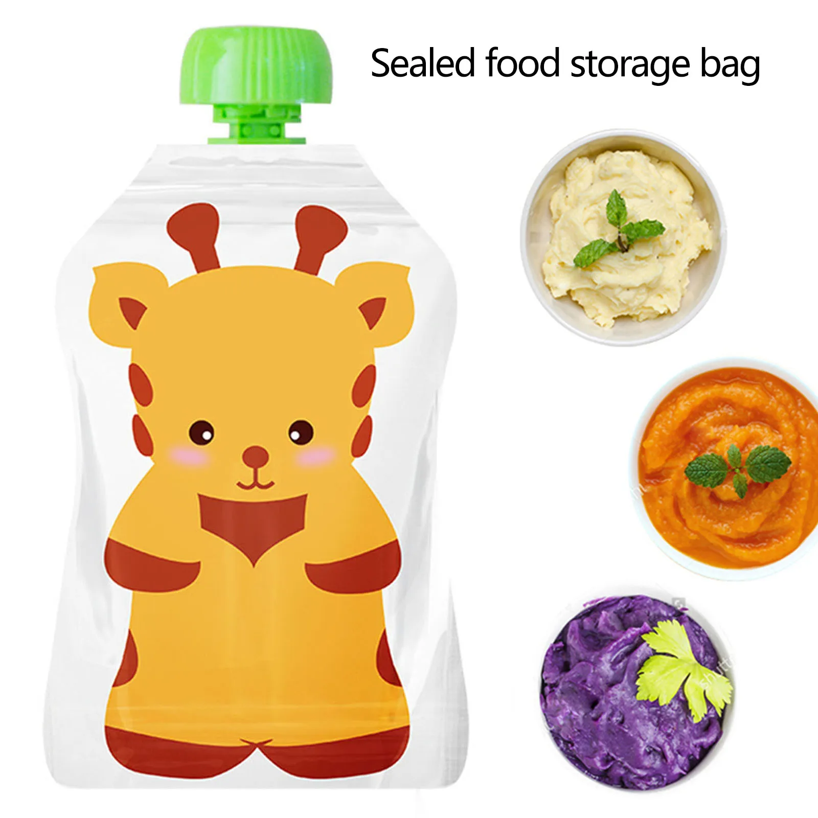4 pçs saco de armazenamento de - Baby Food Reusable Pouches avaliação e preço