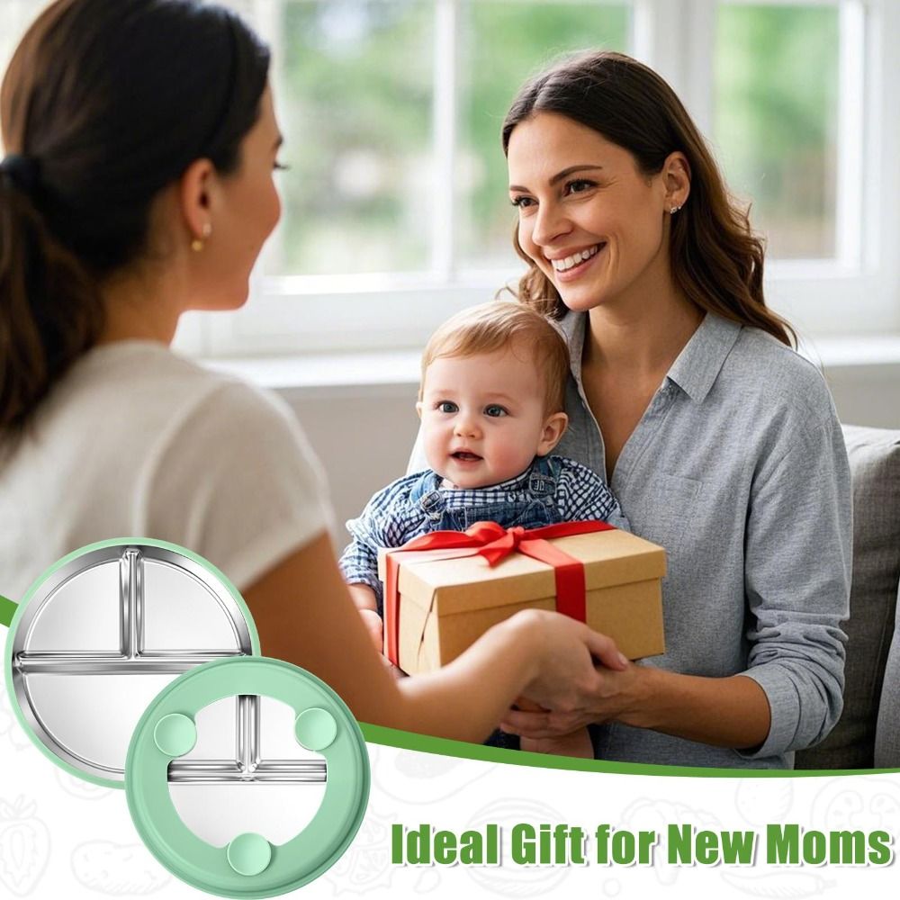 Novo Prato de Aço Inoxidável c - Plate Suction Toddler avaliação e preço