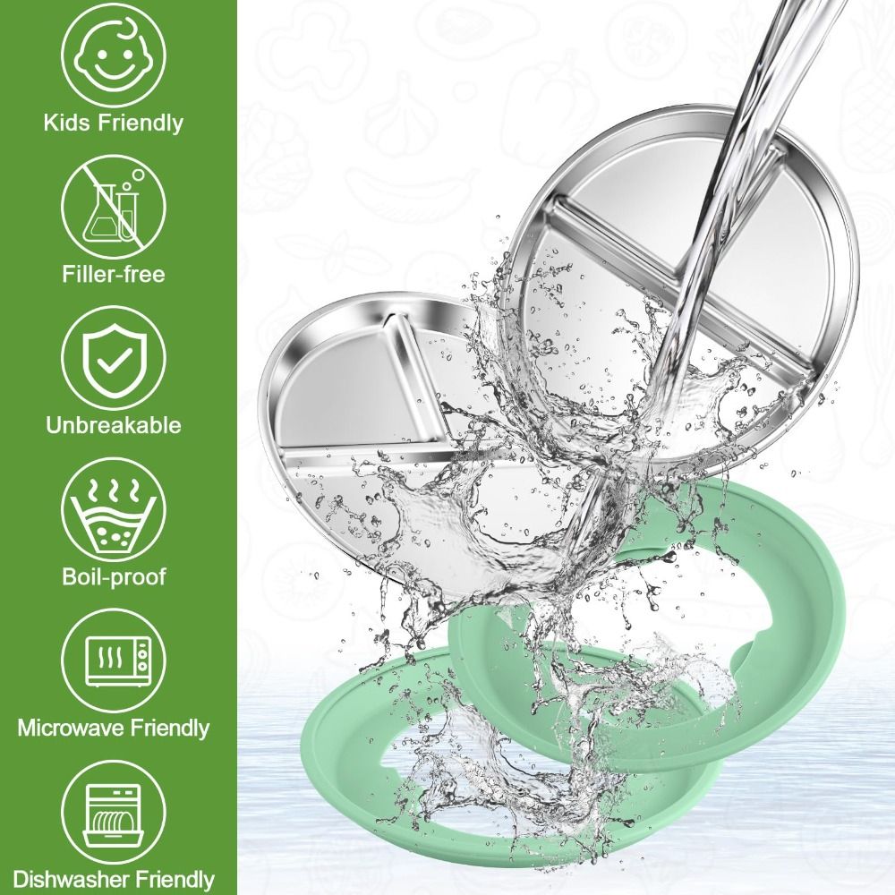 Novo Prato de Aço Inoxidável c - Plate Suction Toddler avaliação e preço
