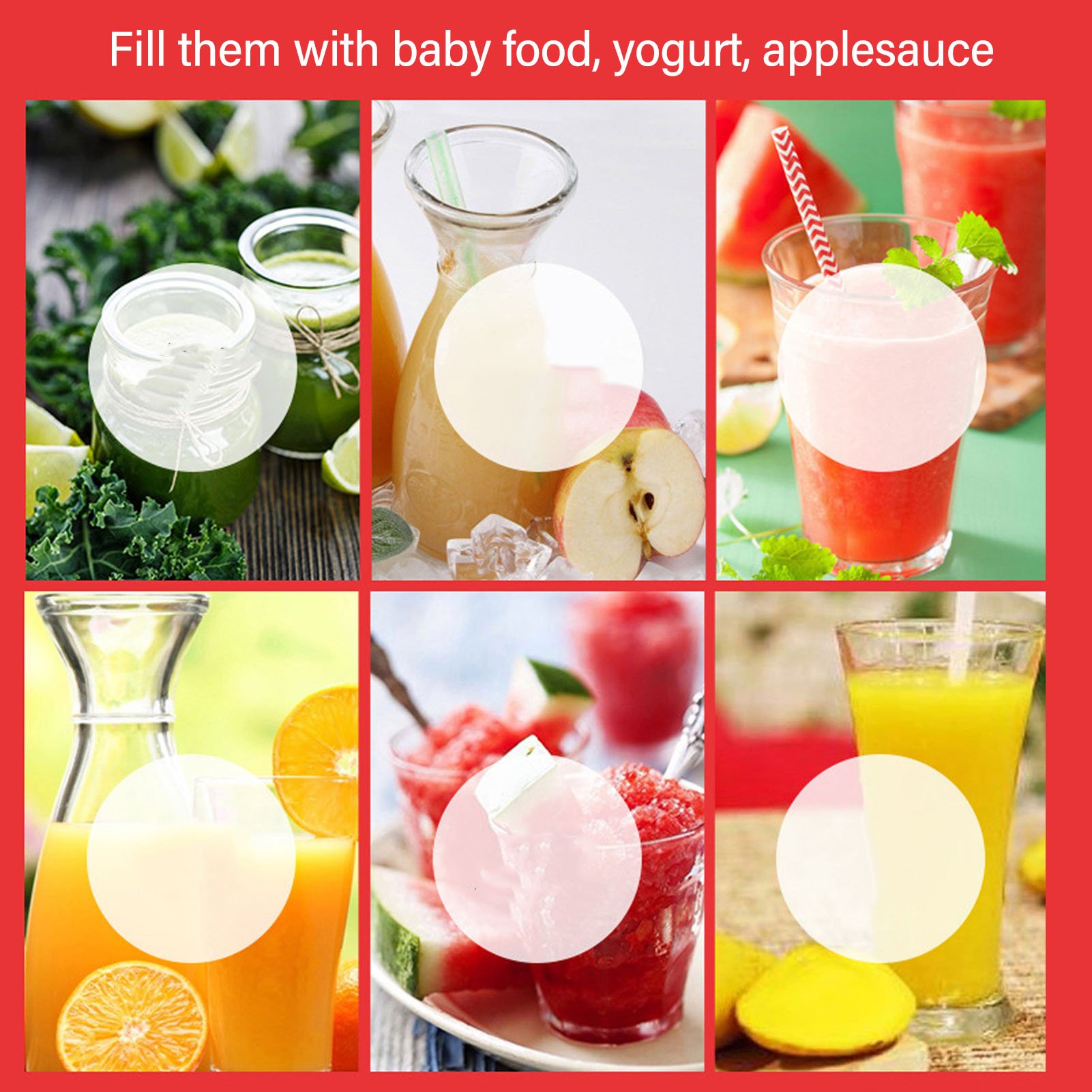50 unidades de sacos para arma - Baby Food Reusable Pouches avaliação e preço