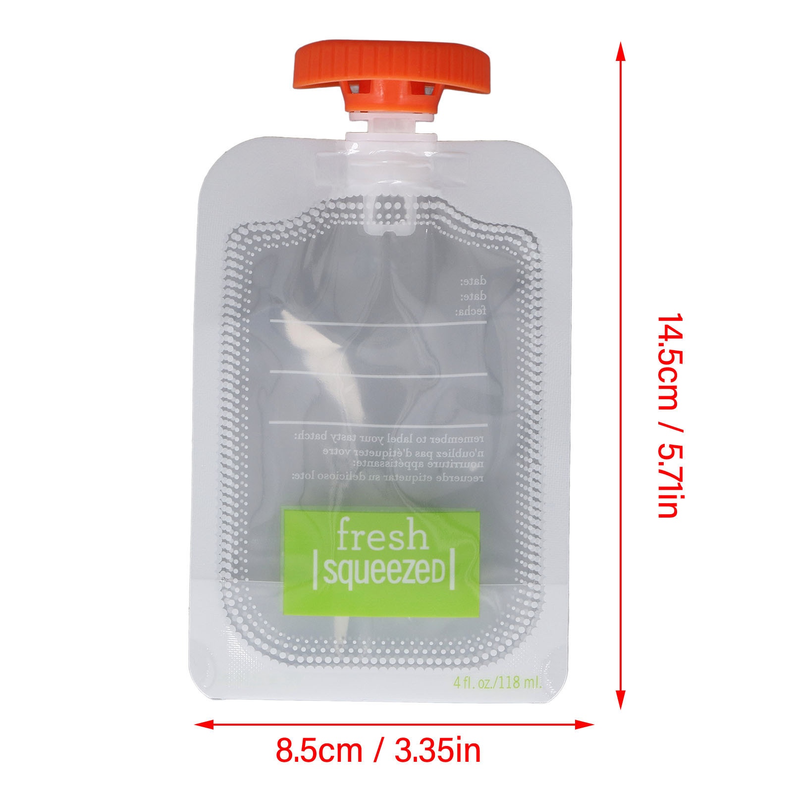 50 unidades de sacos para arma - Baby Food Reusable Pouches avaliação e preço