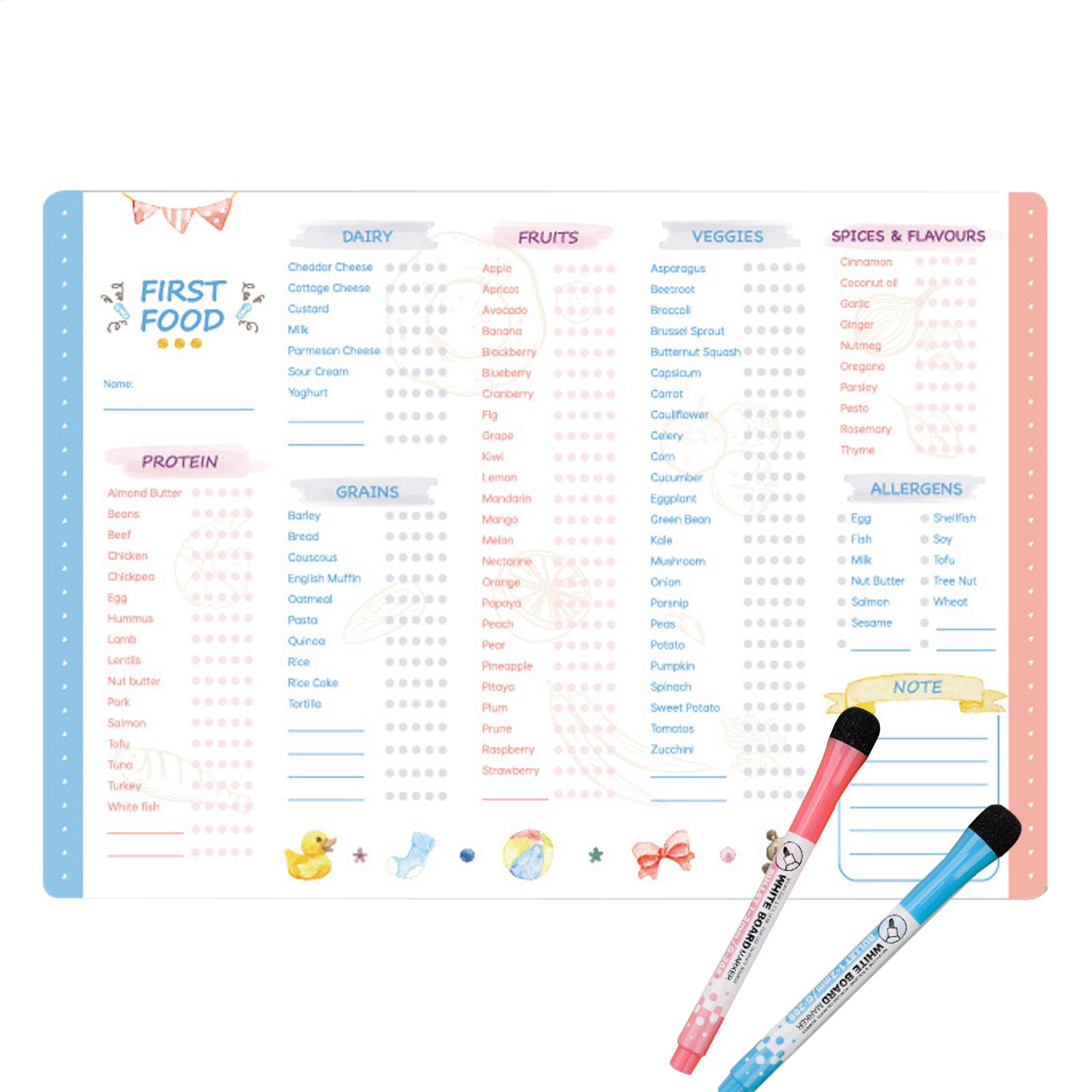Quadro Magnético de Primeiros  - Baby Food List avaliação e preço