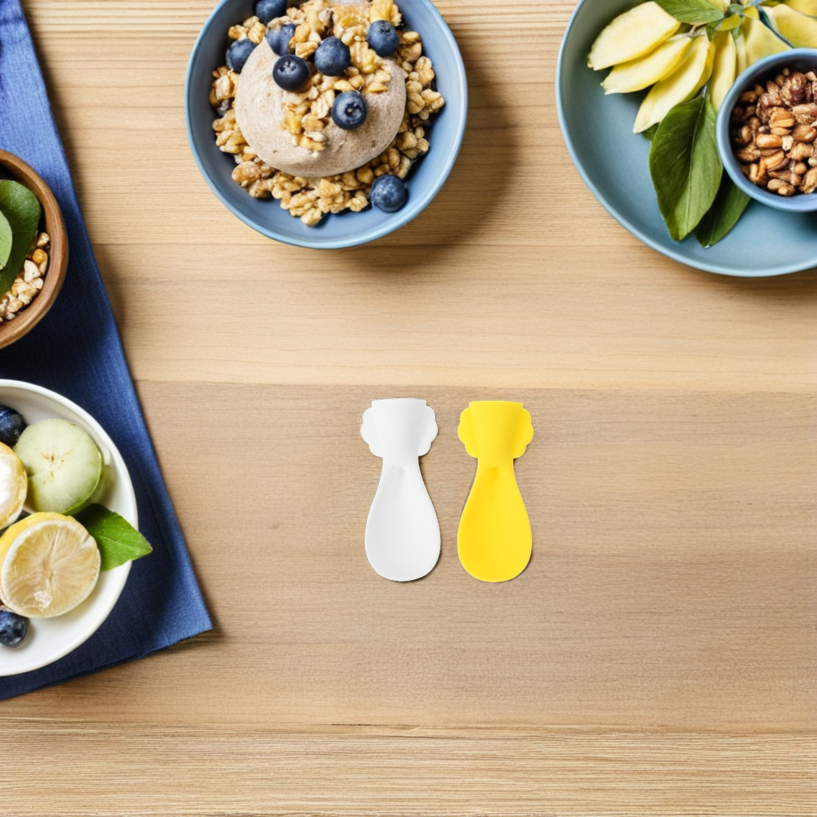 4 Peças de Colheres de Silicon - Baby Food Reusable Pouches avaliação e preço