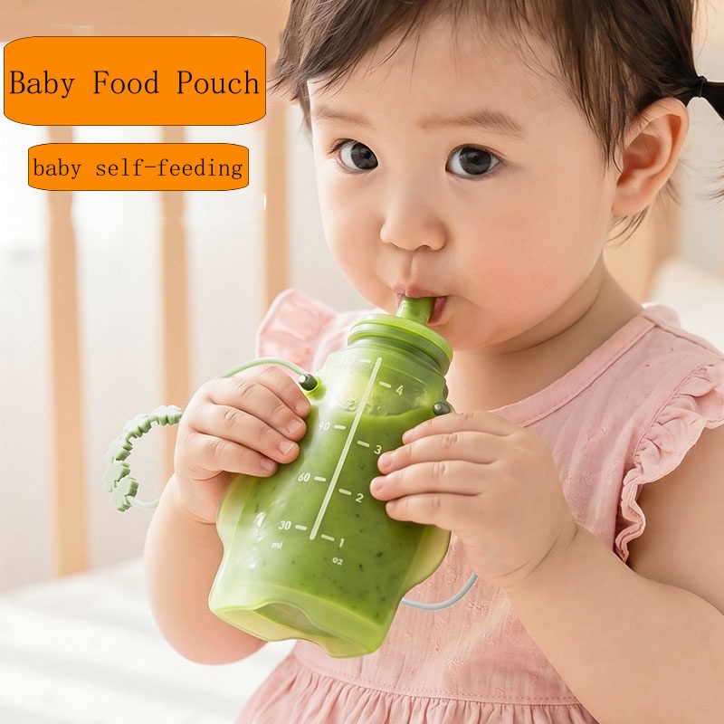 Pouch de Silicone para Purê de - Baby Food Reusable Pouches avaliação e preço