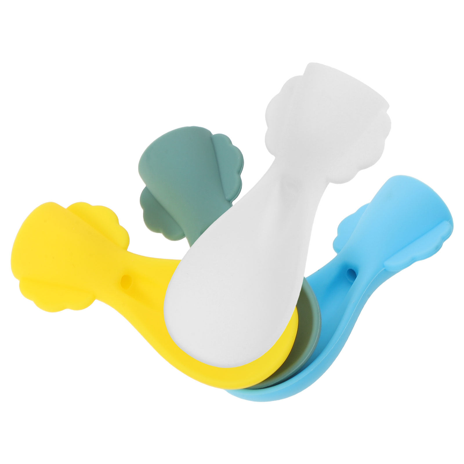 4 Peças de Colheres de Silicon - Baby Food Reusable Pouches avaliação e preço